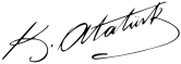 Hakkımızda 7 Signature of Mustafa Kemal Ataturk 0f0acef5