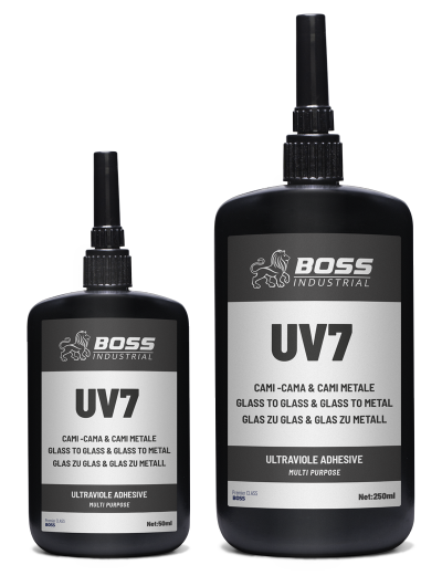 UV7 1 Düşük Viskozite Camı Cama ve Camı Metale yapıştırıcı